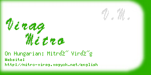 virag mitro business card